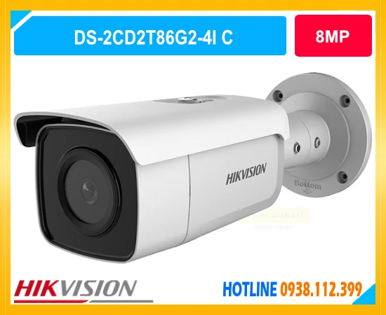 Camera IP hồng ngoại 8MP, HIKVISION DS-2CD2T86G2-4I, Camera Bullet Hikvision, Camera IP ngoài trời 8MP, Camera An Thành Phát